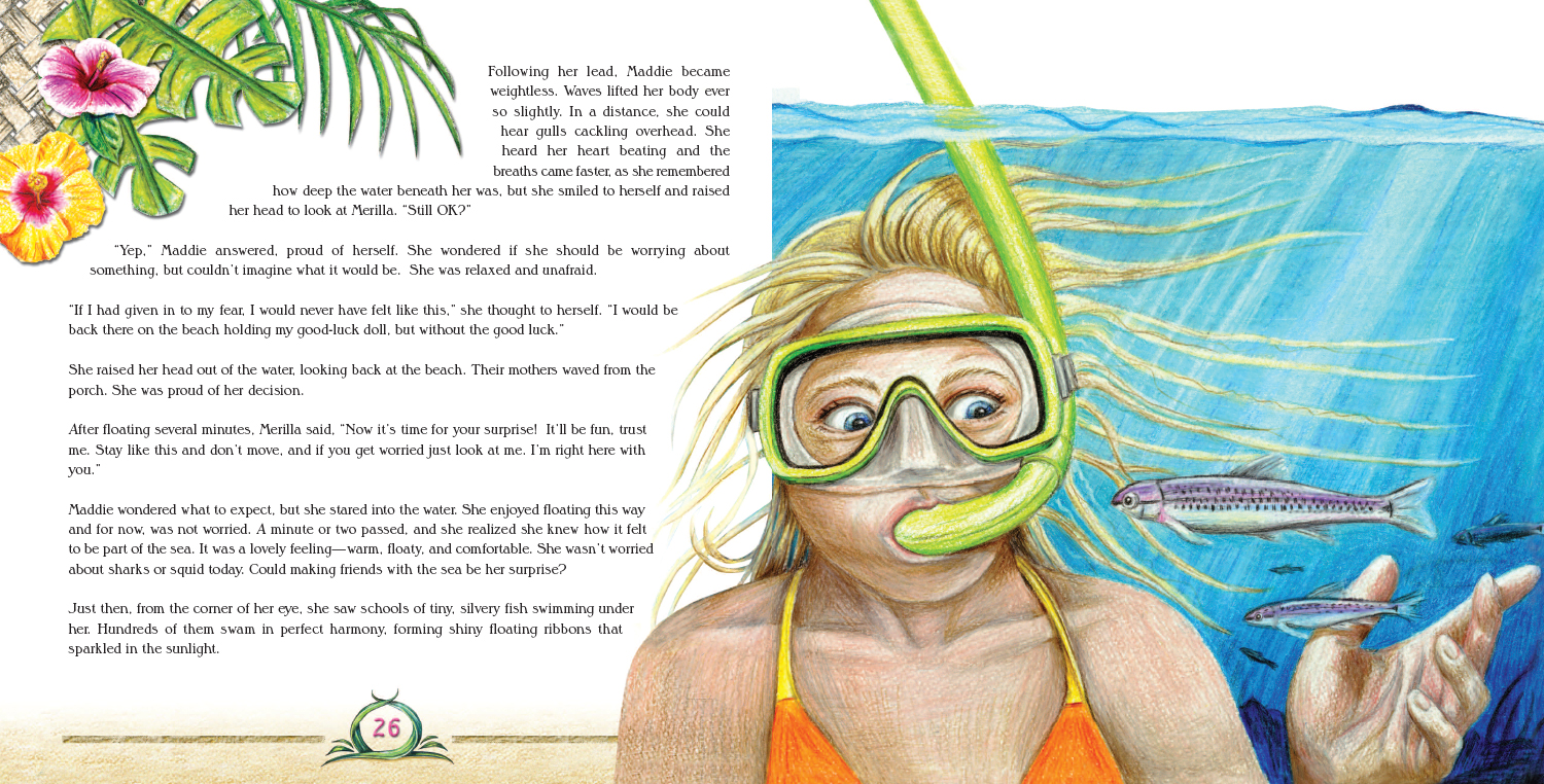 Illustration of snorkeling up close